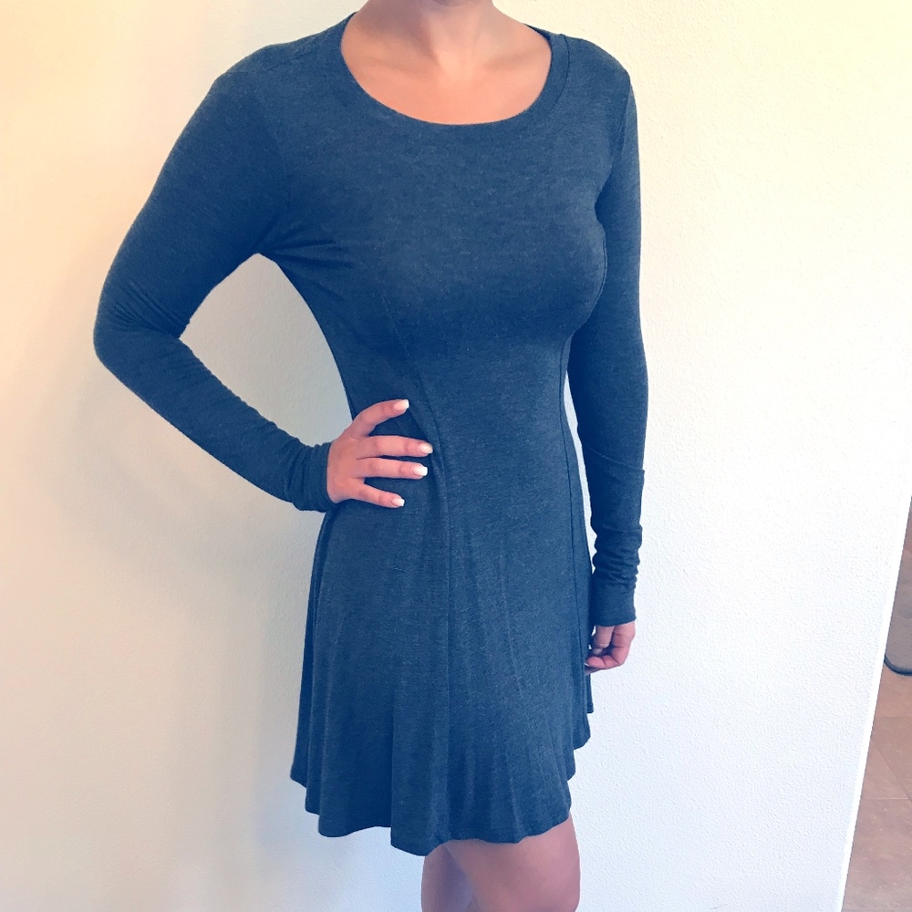 BCBGeneration Gray Hi-Lo Dress
